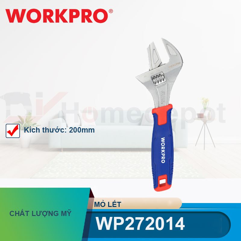 Mỏ lết 8 inch 200mm Workpro - WP272014