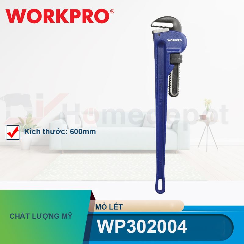 Mỏ lết (Cờ lê điều chỉnh được), kích thước 600mm (24 inches) Workpro - WP302004