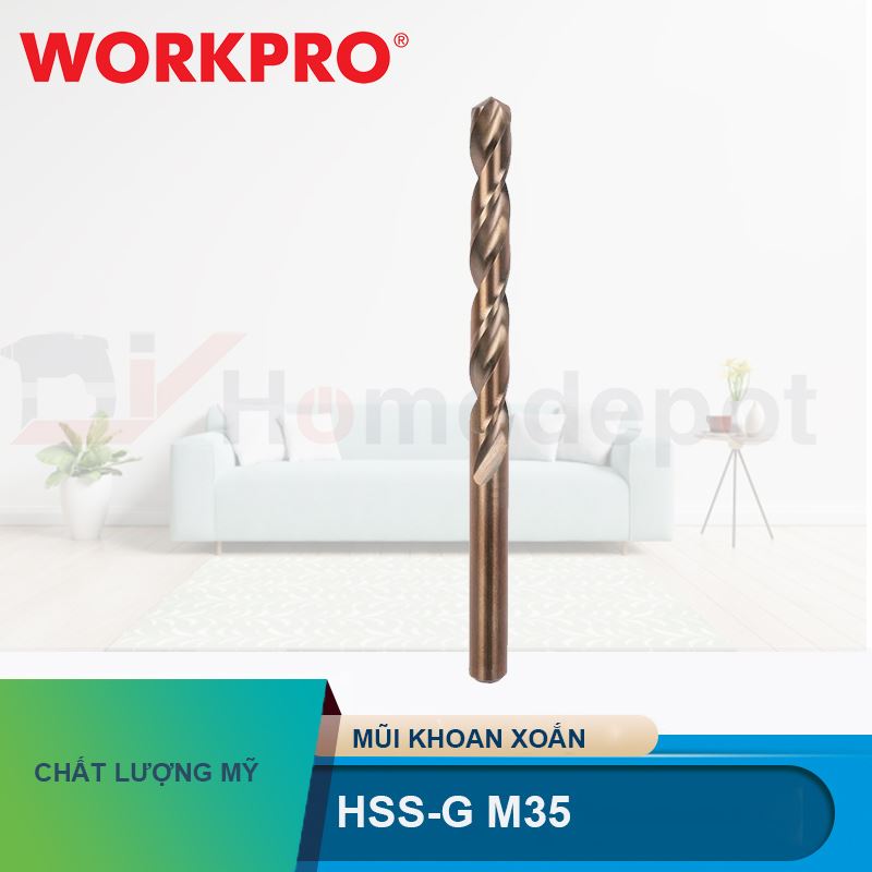 Mũi khoan xoắn HSS-G M35 Workpro