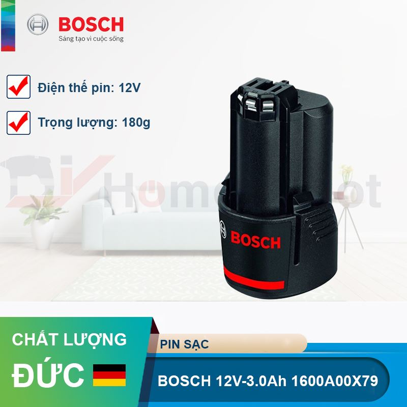Pin 12V Bosch 3.0Ah MỚI 1600A00X79
