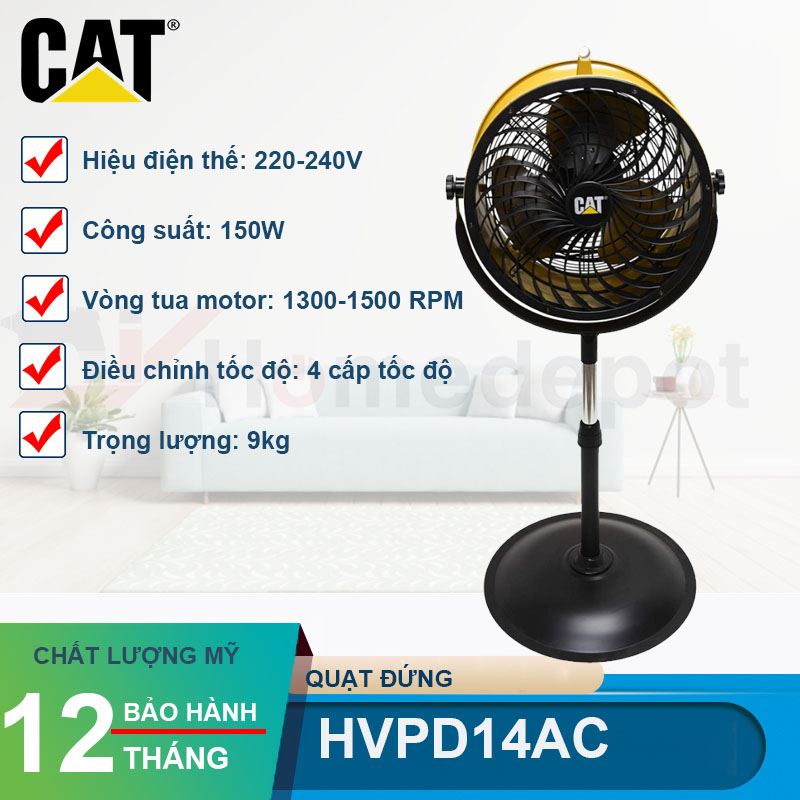 Quạt đứng công nghiệp CATERPILLIAR HVPD-14AC