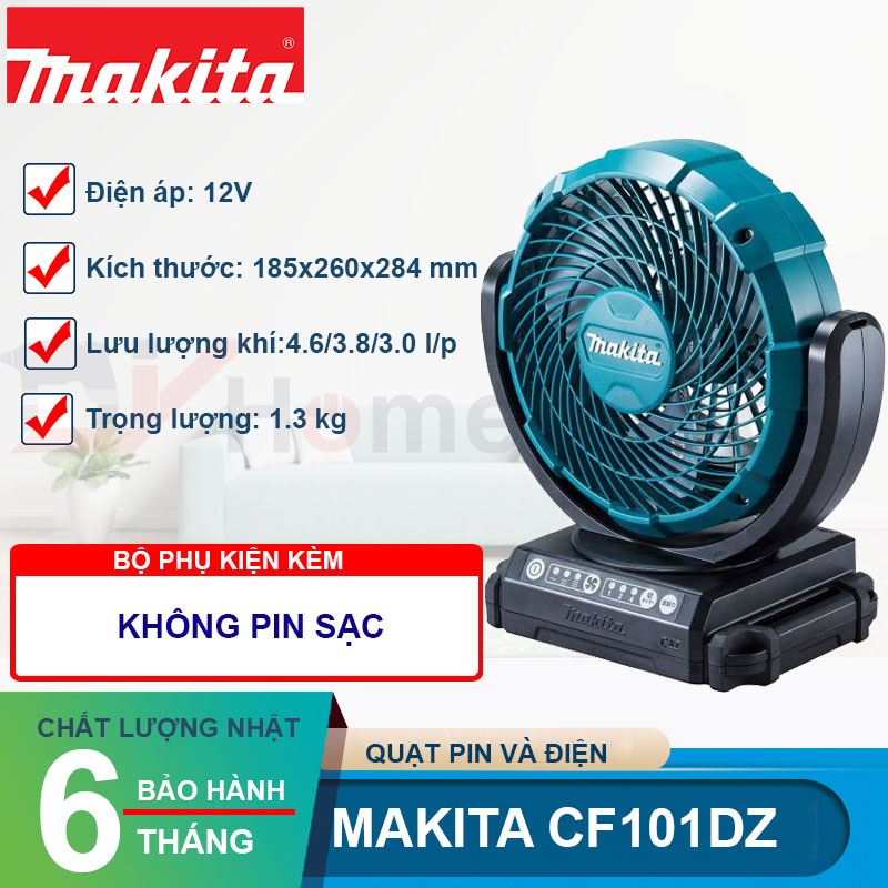 Quạt dùng pin và điện Makita CF101DZ