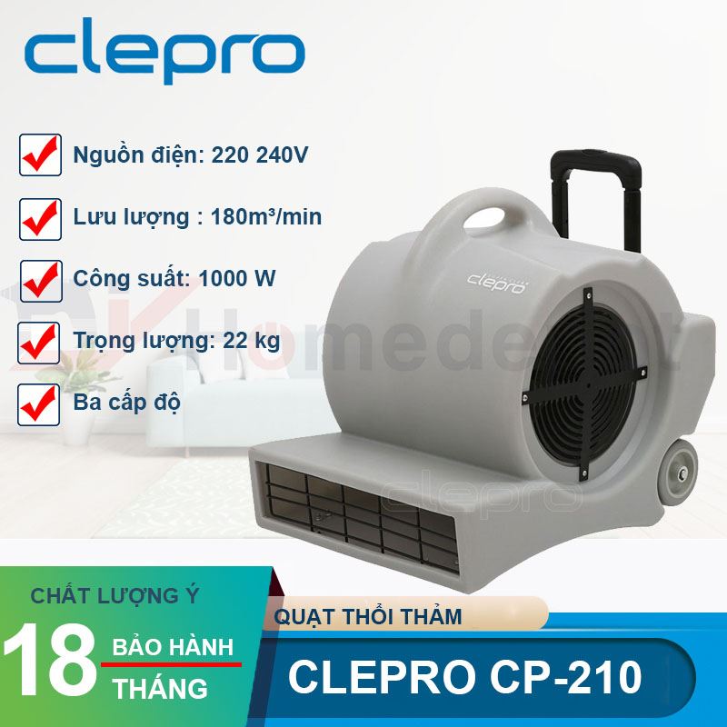 Quạt thổi thảm ba cấp độ CLEPRO CP-210