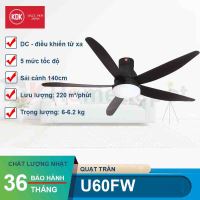 Quạt trần KDK 5 cánh DC inverter U60FW(SIL)