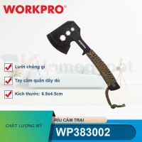 Rìu cắm trại có tay cầm quấn dây dù, lưỡi chống gỉ, kích thước 10 inch Workpro - WP383002