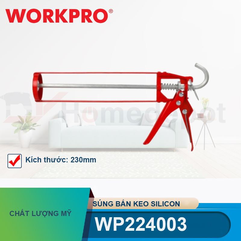 Súng bắn keo Silicon 9 inch 230mm Workpro - WP224003