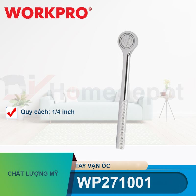 Tay vặn ốc 1/4 inch Workpro - WP271001