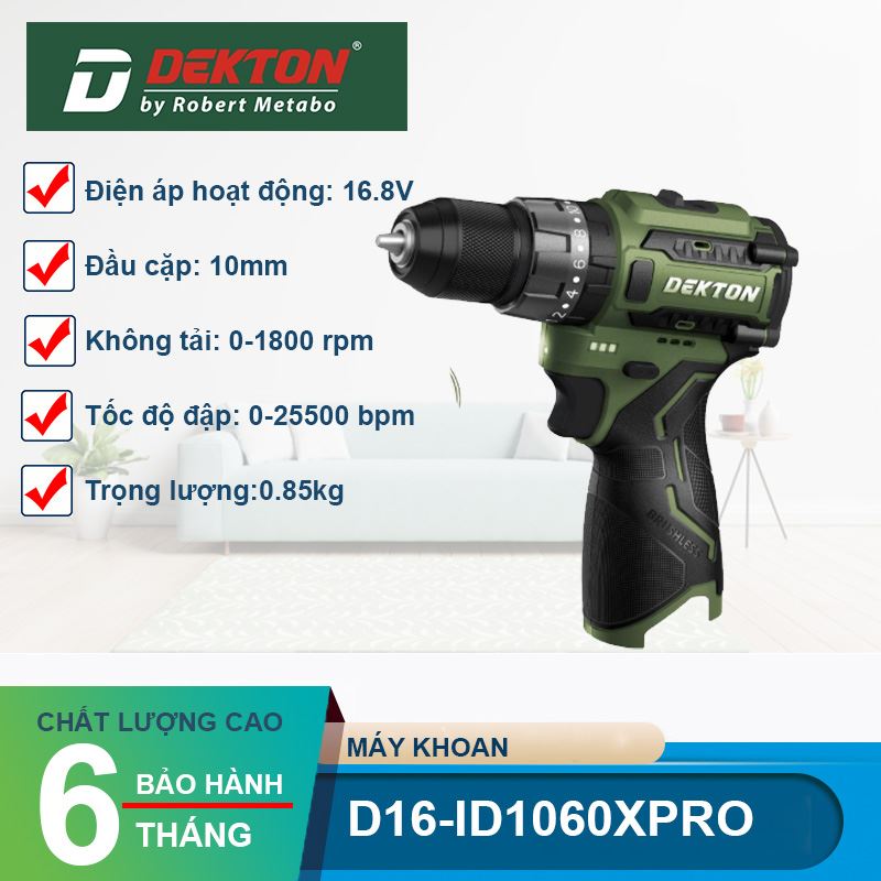 Thân máy khoan động lực Dekton 16.8V D16-ID1060XPRO