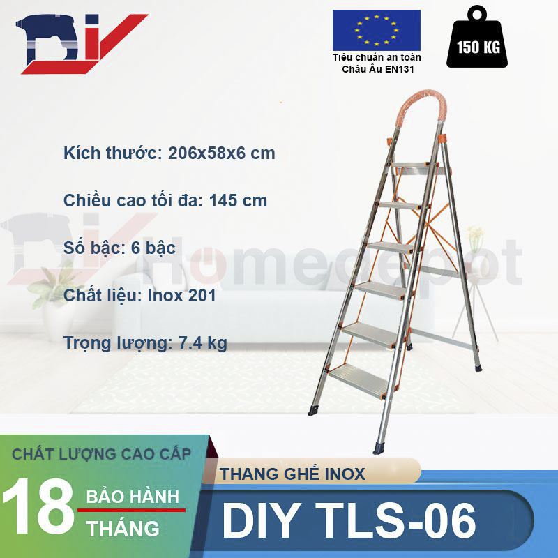 Thang ghế inox DIY TLS-06