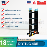 Thang nhôm bốn đoạn DIY TLG-4DB