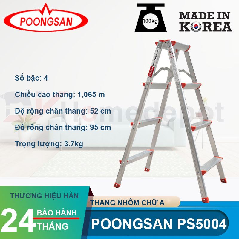 Thang Nhôm Chữ A Hàn Quốc Poongsan PS5004