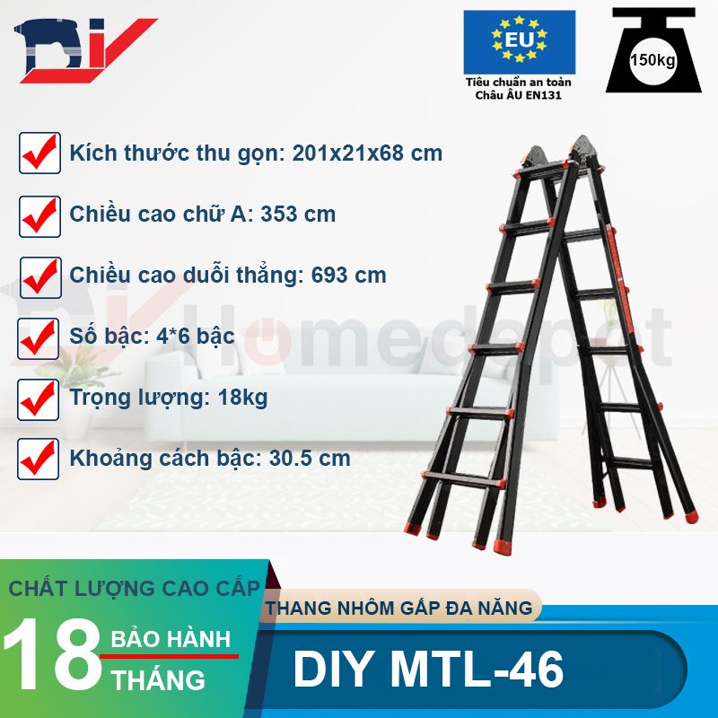 Thang Nhôm Gấp Đa Năng DIY MTL-46