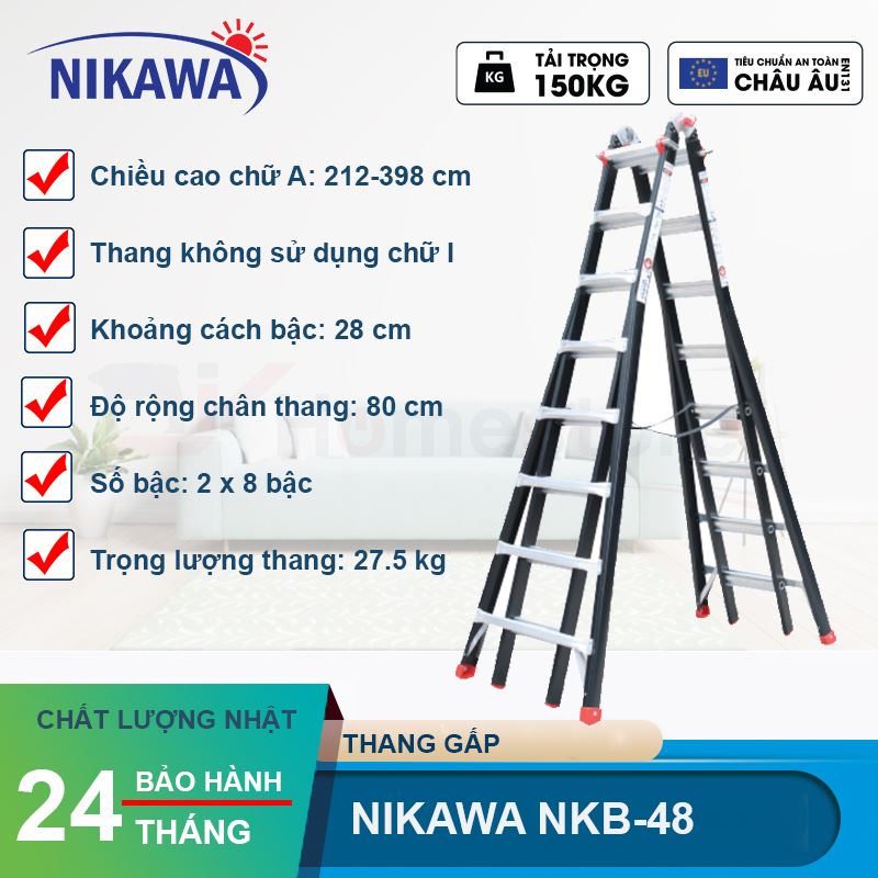 Thang nhôm gấp đa năng Nikawa NKB-48