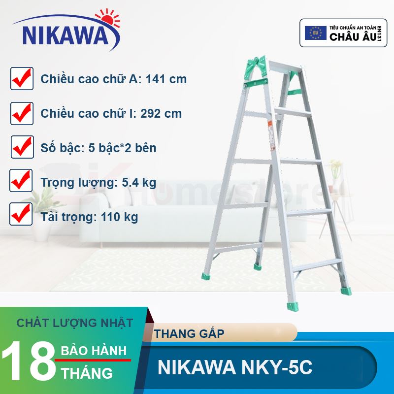 Thang nhôm gấp Nikawa NKY-5C