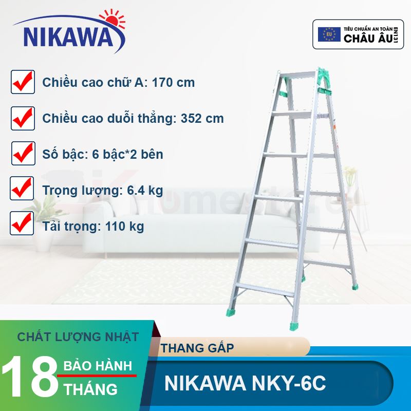 Thang nhôm gấp Nikawa NKY-6C