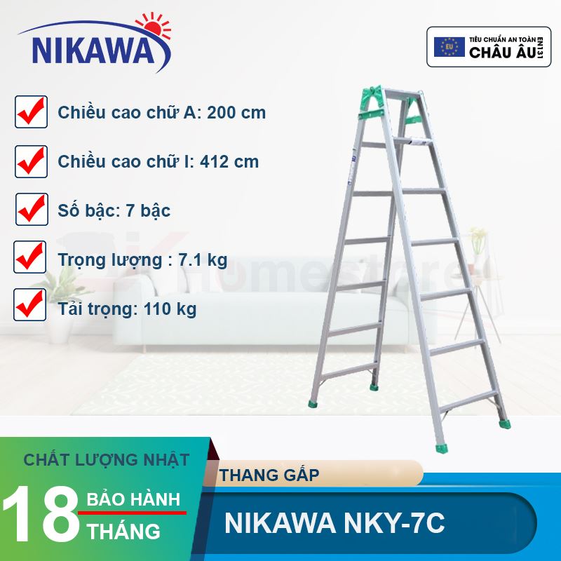 Thang nhôm gấp Nikawa NKY-7C