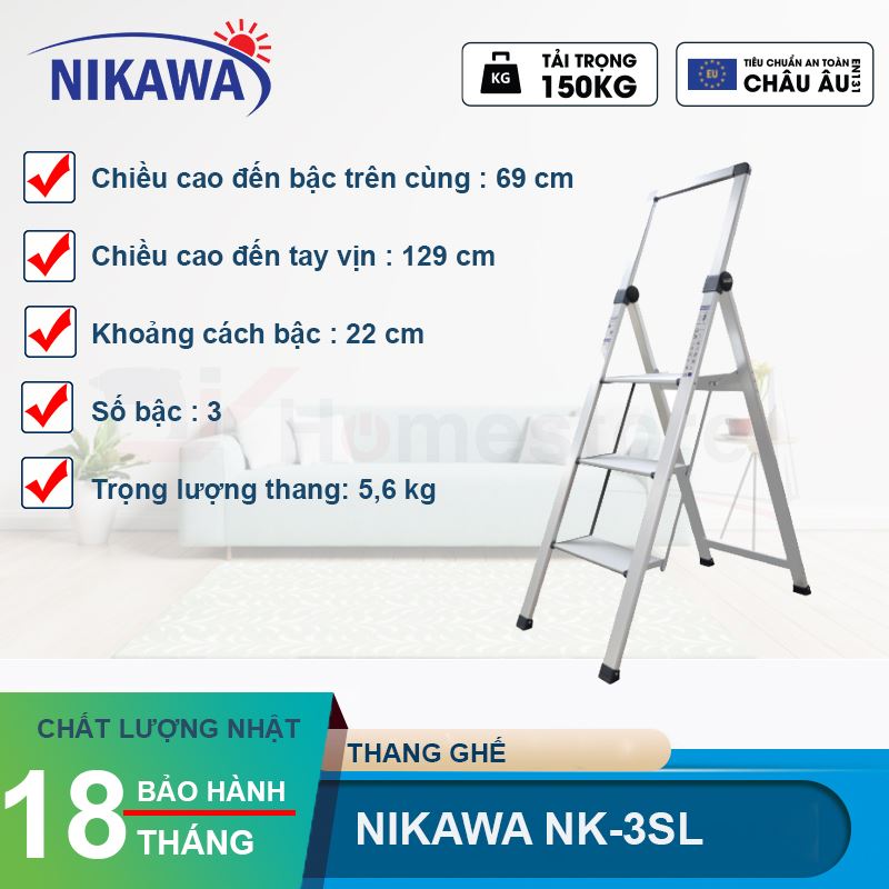 Thang nhôm ghế Nikawa NK-3SL