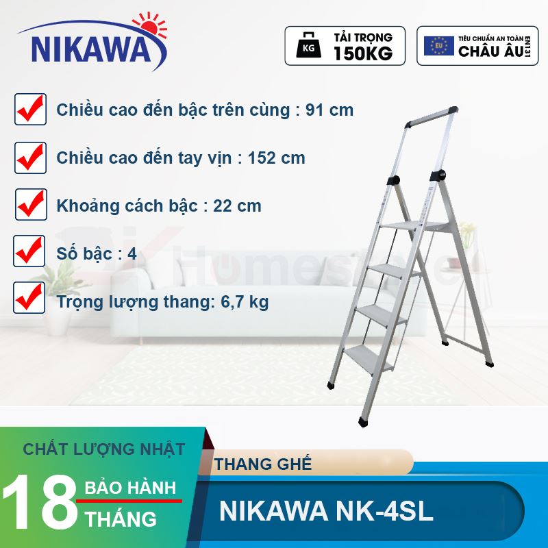 Thang nhôm ghế Nikawa NK-4SL