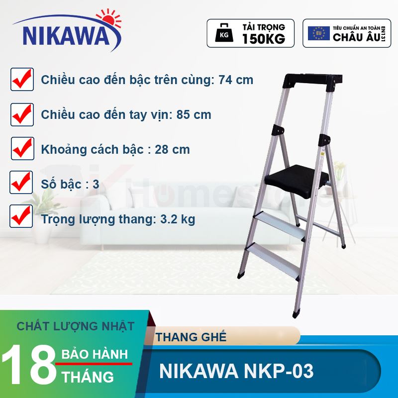 Thang nhôm ghế Nikawa NKP-03