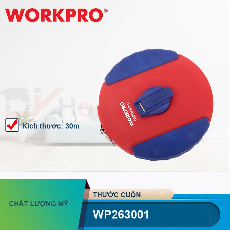 Thước cuộn sợi thủy tinh dài 30m Workpro - WP263001