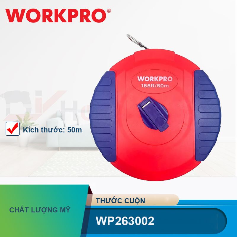 Thước cuộn sợi thủy tinh dài 50m Workpro - WP263002