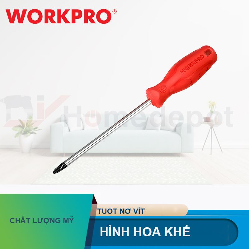 Tua vít đầu hình hoa khế thép hợp kim CR-V Workpro