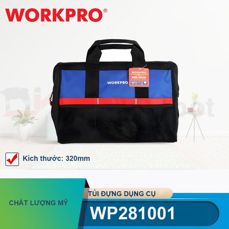 Túi đựng dụng cụ bằng vải dệt kích thước 320mm (13 inches) Workpro - WP281001