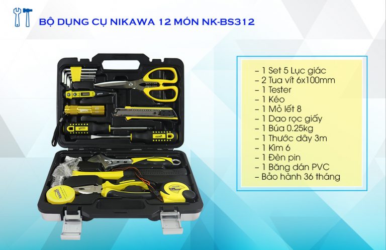 Bộ dụng cụ 12 món Nikawa NK-BS312