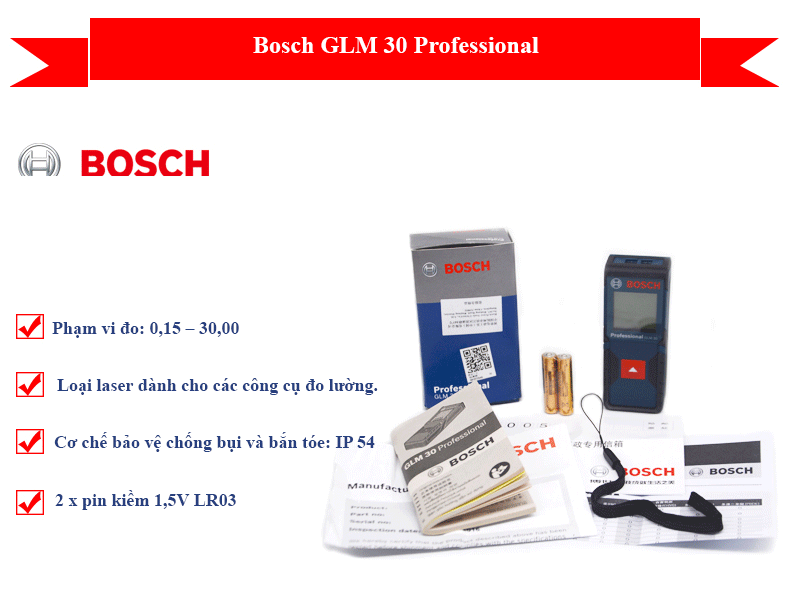 Máy Đo Khoảng Cách Bosch GLM 30